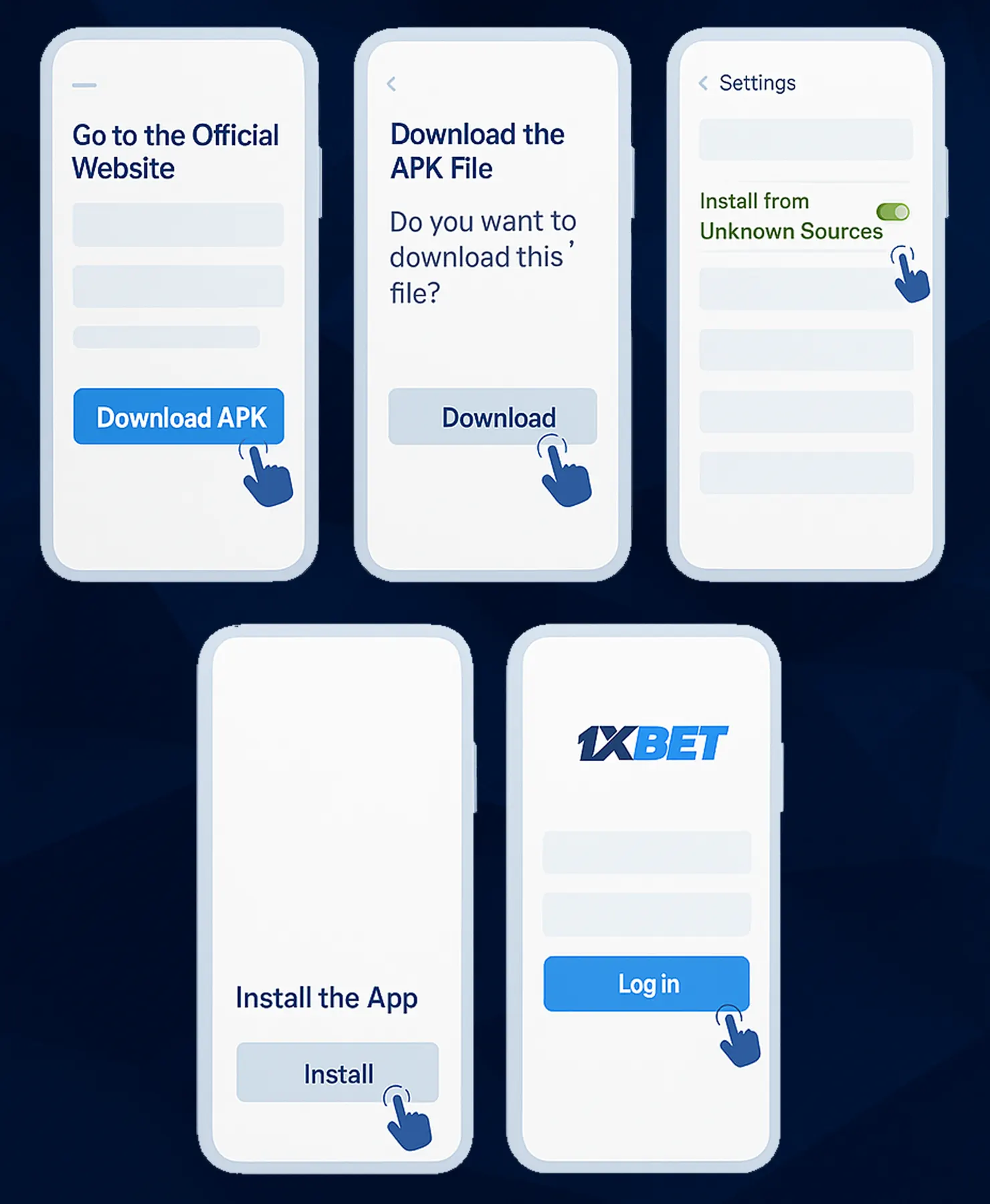 Installing 1xbet APK on Android